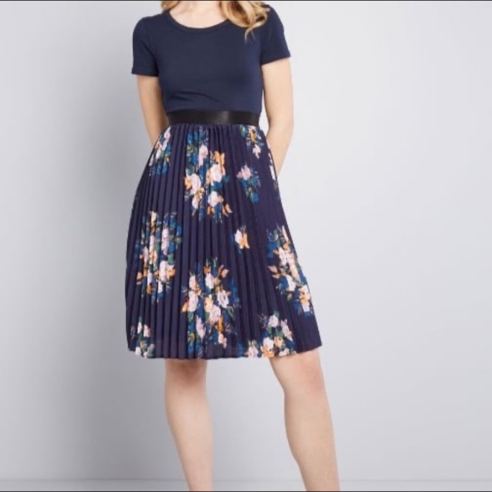 Modcloth A-Line Pleated Dress